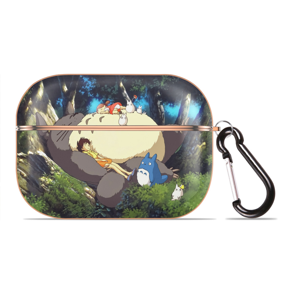 となりのトトロ 草壁メイ 草壁サツキ My Neighbor Totoro Satsuki Kusakabe Mei Kusakabe 【AirPods Pro用】ハードシェル保護ケース｜耐衝撃・防指紋・カラビナ付き商品仕様