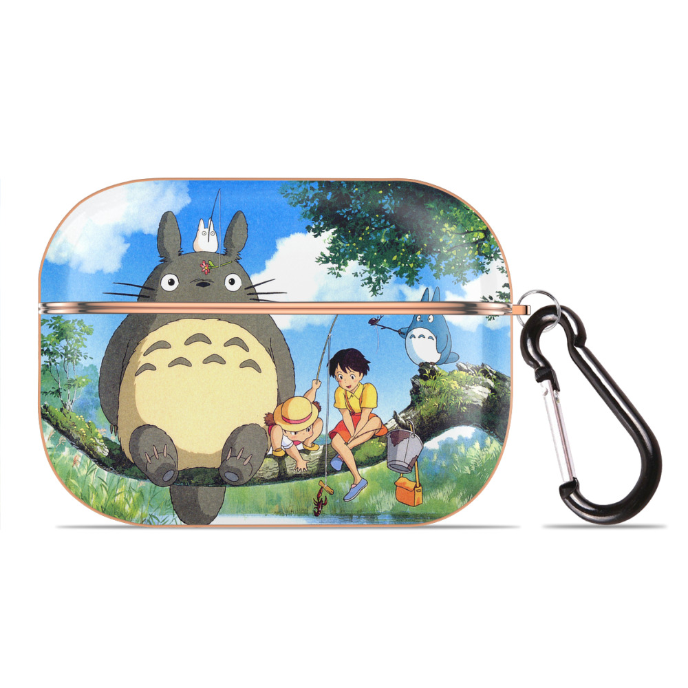 となりのトトロ 草壁メイ 草壁サツキ My Neighbor Totoro Satsuki Kusakabe Mei Kusakabe 【AirPods Pro用】ハードシェル保護ケース｜耐衝撃・防指紋・カラビナ付き商品仕様
