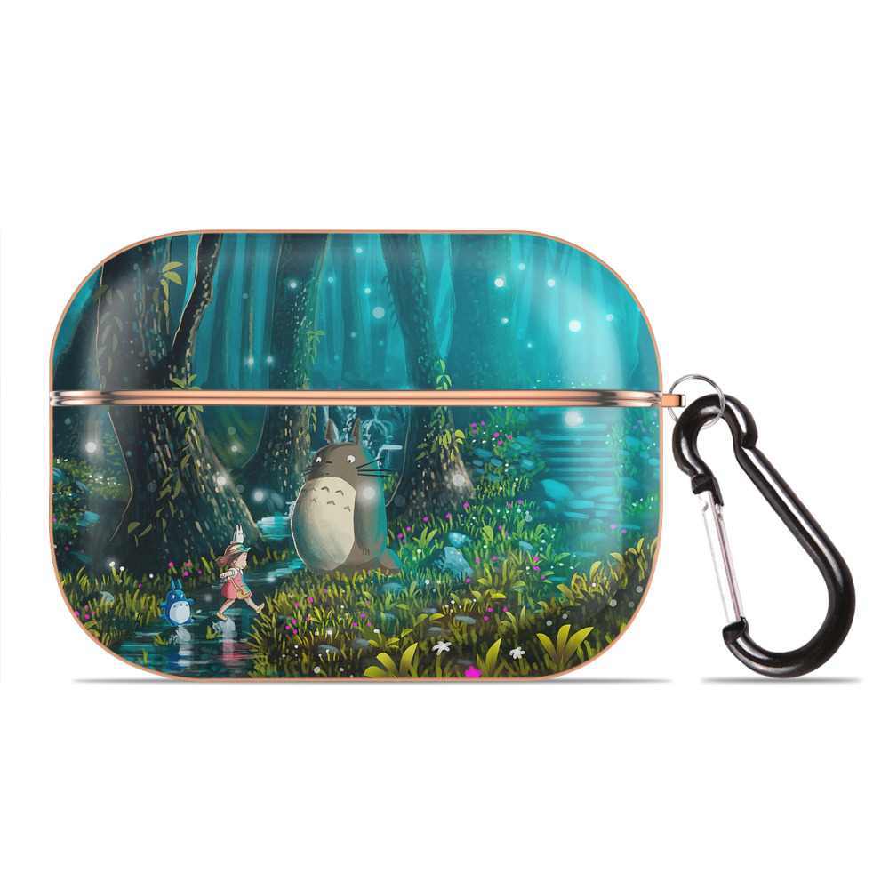 となりのトトロ 草壁メイ 草壁サツキ My Neighbor Totoro Satsuki Kusakabe Mei Kusakabe 【AirPods Pro用】ハードシェル保護ケース｜耐衝撃・防指紋・カラビナ付き商品仕様