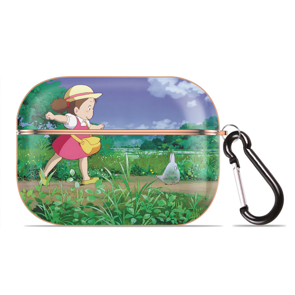 となりのトトロ 草壁メイ 草壁サツキ My Neighbor Totoro Satsuki Kusakabe Mei Kusakabe 【AirPods Pro用】ハードシェル保護ケース｜耐衝撃・防指紋・カラビナ付き商品仕様