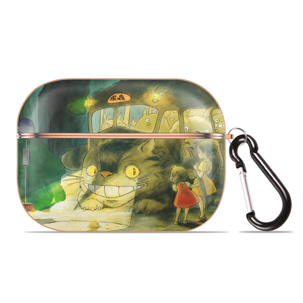 となりのトトロ 草壁メイ 草壁サツキ My Neighbor Totoro Satsuki Kusakabe Mei Kusakabe 【AirPods Pro用】ハードシェル保護ケース｜耐衝撃・防指紋・カラビナ付き商品仕様