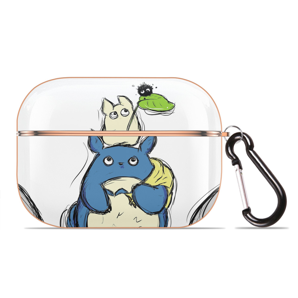 となりのトトロ 草壁メイ 草壁サツキ My Neighbor Totoro Satsuki Kusakabe Mei Kusakabe 【AirPods Pro用】ハードシェル保護ケース｜耐衝撃・防指紋・カラビナ付き商品仕様
