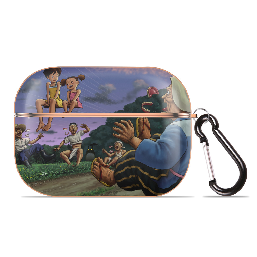 （画像用） となりのトトロ 草壁メイ 草壁サツキ My Neighbor Totoro Satsuki Kusakabe Mei Kusakabe 【AirPods Pro用】ハードシェル保護ケース｜耐衝撃・防指紋・カラビナ付き商品仕様