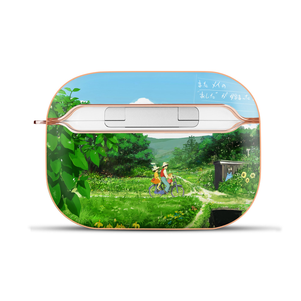（画像用） となりのトトロ 草壁メイ 草壁サツキ My Neighbor Totoro Satsuki Kusakabe Mei Kusakabe 【AirPods Pro用】ハードシェル保護ケース｜耐衝撃・防指紋・カラビナ付き商品仕様