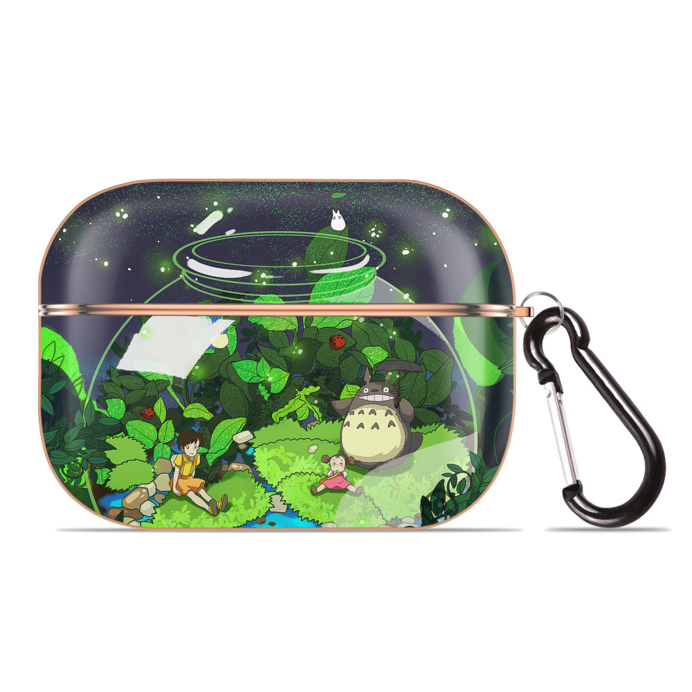 となりのトトロ 草壁メイ 草壁サツキ My Neighbor Totoro Satsuki Kusakabe Mei Kusakabe 【AirPods Pro用】ハードシェル保護ケース｜耐衝撃・防指紋・カラビナ付き商品仕様