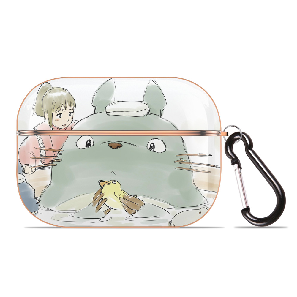 となりのトトロ 草壁メイ 草壁サツキ My Neighbor Totoro Satsuki Kusakabe Mei Kusakabe 【AirPods Pro用】ハードシェル保護ケース｜耐衝撃・防指紋・カラビナ付き商品仕様
