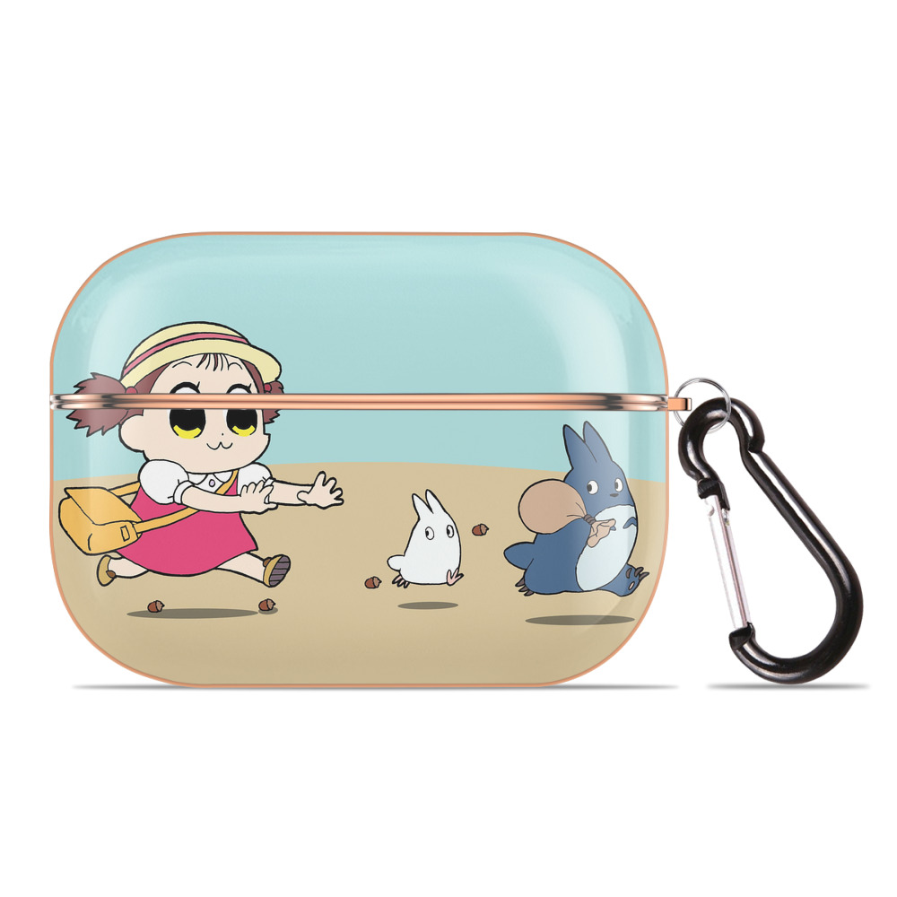 となりのトトロ 草壁メイ 草壁サツキ My Neighbor Totoro Satsuki Kusakabe Mei Kusakabe 【AirPods Pro用】ハードシェル保護ケース｜耐衝撃・防指紋・カラビナ付き商品仕様