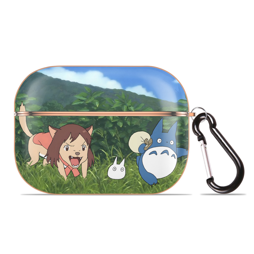 となりのトトロ 草壁メイ 草壁サツキ My Neighbor Totoro Satsuki Kusakabe Mei Kusakabe 【AirPods Pro用】ハードシェル保護ケース｜耐衝撃・防指紋・カラビナ付き商品仕様
