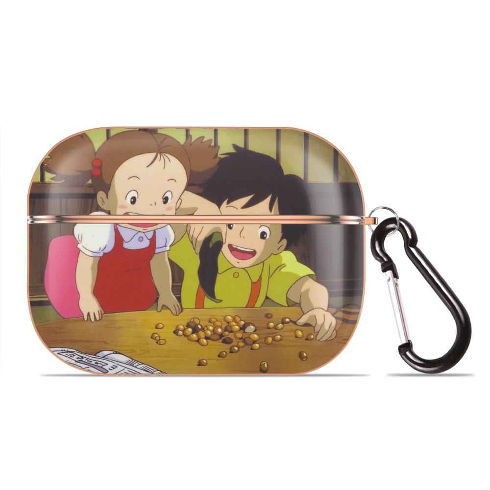 となりのトトロ 草壁メイ 草壁サツキ My Neighbor Totoro Satsuki Kusakabe Mei Kusakabe 【AirPods Pro用】ハードシェル保護ケース｜耐衝撃・防指紋・カラビナ付き商品仕様