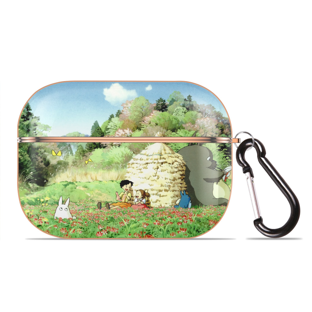 となりのトトロ 草壁メイ 草壁サツキ My Neighbor Totoro Satsuki Kusakabe Mei Kusakabe 【AirPods Pro用】ハードシェル保護ケース｜耐衝撃・防指紋・カラビナ付き商品仕様