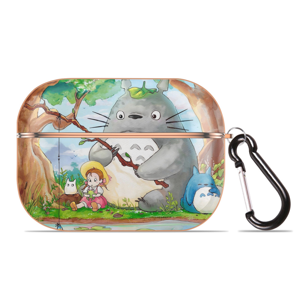 （画像用） となりのトトロ 草壁メイ 草壁サツキ My Neighbor Totoro Satsuki Kusakabe Mei Kusakabe 【AirPods Pro用】ハードシェル保護ケース｜耐衝撃・防指紋・カラビナ付き商品仕様