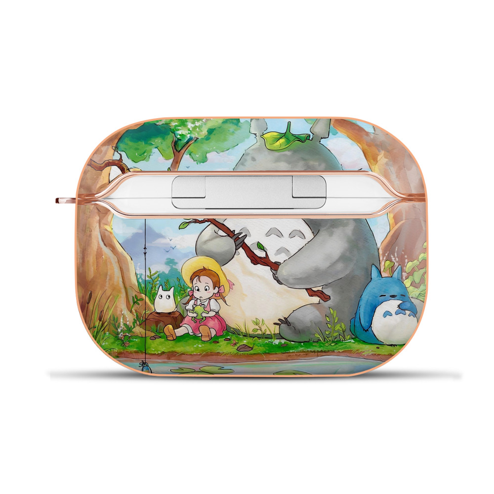 （画像用） となりのトトロ 草壁メイ 草壁サツキ My Neighbor Totoro Satsuki Kusakabe Mei Kusakabe 【AirPods Pro用】ハードシェル保護ケース｜耐衝撃・防指紋・カラビナ付き商品仕様