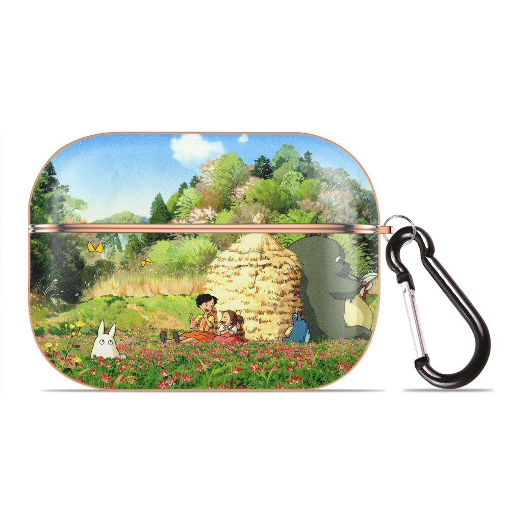 となりのトトロ 草壁メイ 草壁サツキ My Neighbor Totoro Satsuki Kusakabe Mei Kusakabe 【AirPods Pro用】ハードシェル保護ケース｜耐衝撃・防指紋・カラビナ付き商品仕様