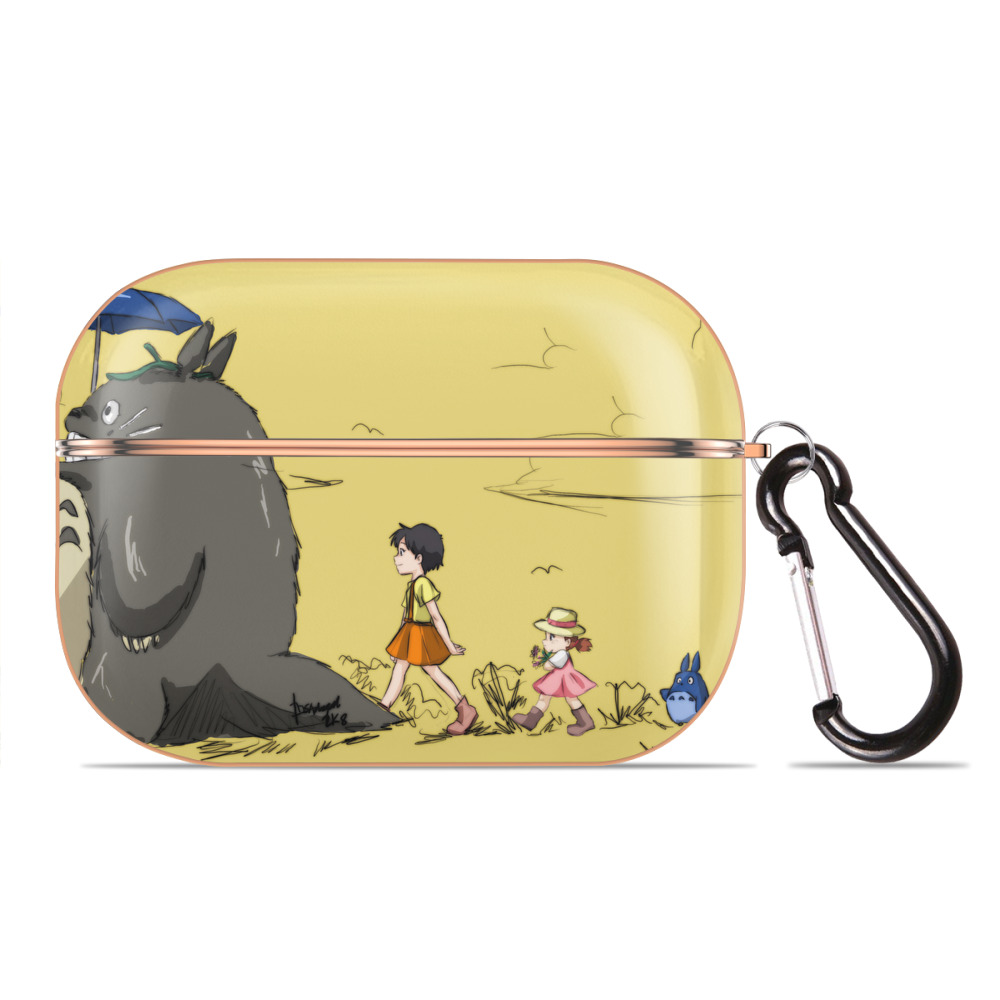 となりのトトロ 草壁メイ 草壁サツキ My Neighbor Totoro Satsuki Kusakabe Mei Kusakabe 【AirPods Pro用】ハードシェル保護ケース｜耐衝撃・防指紋・カラビナ付き商品仕様