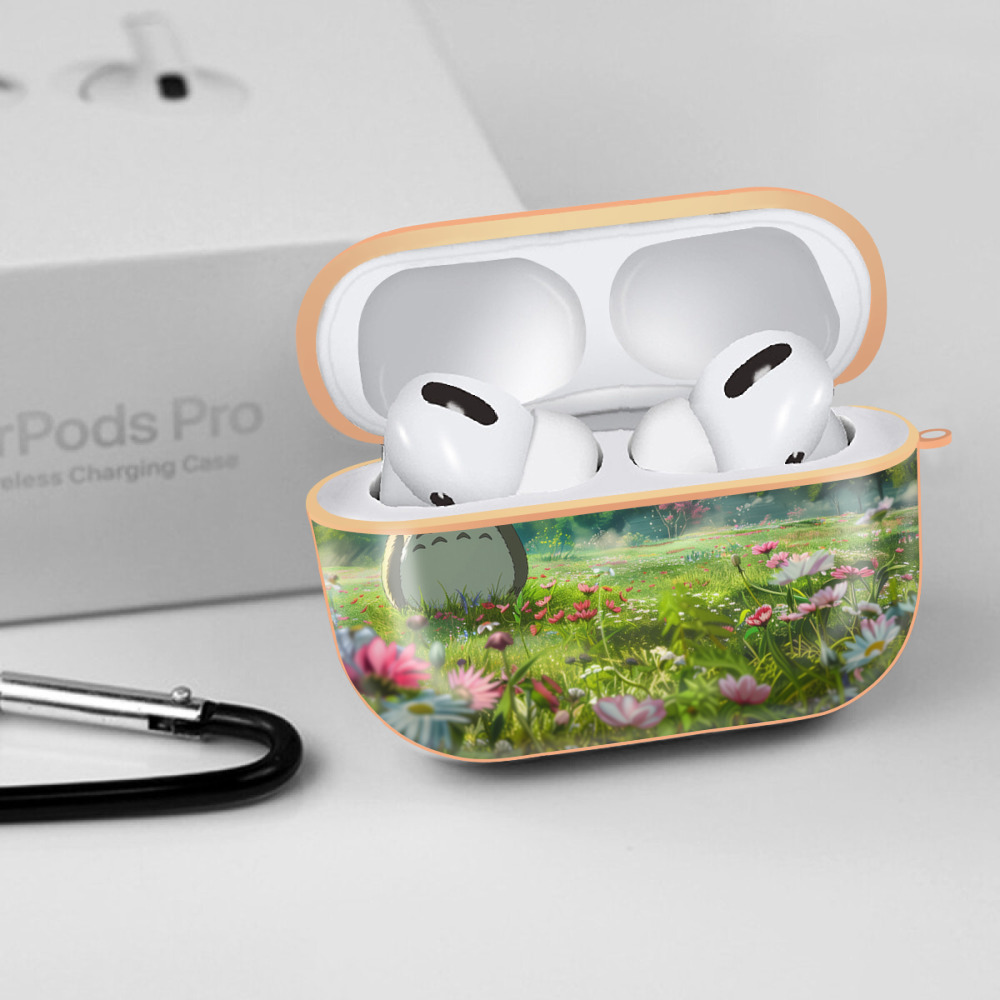 となりのトトロ 草壁メイ 草壁サツキ My Neighbor Totoro Satsuki Kusakabe Mei Kusakabe 【AirPods Pro用】ハードシェル保護ケース｜耐衝撃・防指紋・カラビナ付き商品仕様