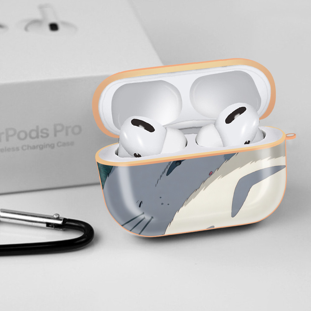 となりのトトロ 草壁メイ 草壁サツキ My Neighbor Totoro Satsuki Kusakabe Mei Kusakabe 【AirPods Pro用】ハードシェル保護ケース｜耐衝撃・防指紋・カラビナ付き商品仕様