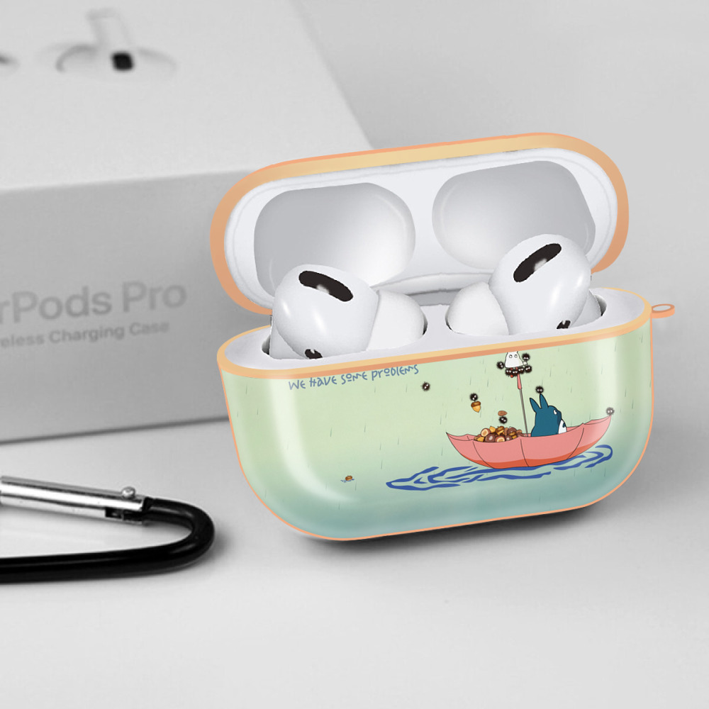 となりのトトロ 草壁メイ 草壁サツキ My Neighbor Totoro Satsuki Kusakabe Mei Kusakabe 【AirPods Pro用】ハードシェル保護ケース｜耐衝撃・防指紋・カラビナ付き商品仕様