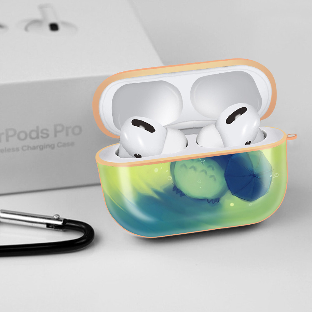 となりのトトロ 草壁メイ 草壁サツキ My Neighbor Totoro Satsuki Kusakabe Mei Kusakabe 【AirPods Pro用】ハードシェル保護ケース｜耐衝撃・防指紋・カラビナ付き商品仕様