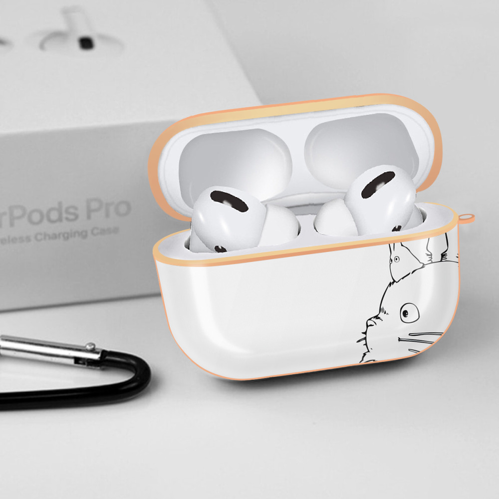 となりのトトロ 草壁メイ 草壁サツキ My Neighbor Totoro Satsuki Kusakabe Mei Kusakabe 【AirPods Pro用】ハードシェル保護ケース｜耐衝撃・防指紋・カラビナ付き商品仕様