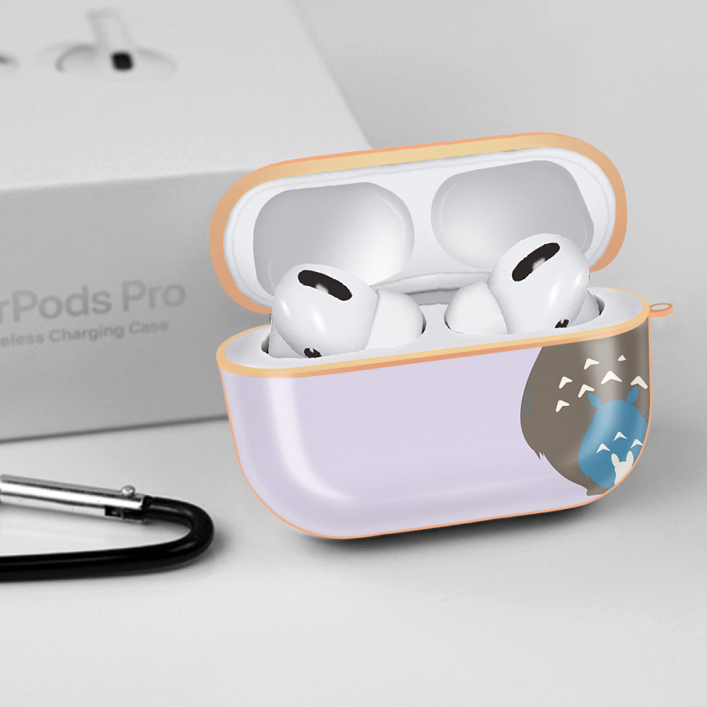 となりのトトロ 草壁メイ 草壁サツキ My Neighbor Totoro Satsuki Kusakabe Mei Kusakabe 【AirPods Pro用】ハードシェル保護ケース｜耐衝撃・防指紋・カラビナ付き商品仕様