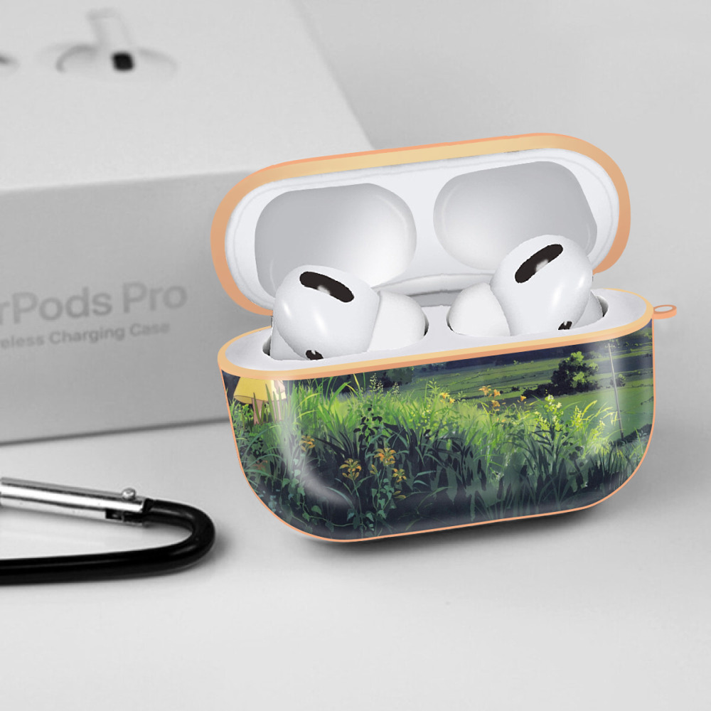 となりのトトロ 草壁メイ 草壁サツキ My Neighbor Totoro Satsuki Kusakabe Mei Kusakabe 【AirPods Pro用】ハードシェル保護ケース｜耐衝撃・防指紋・カラビナ付き商品仕様