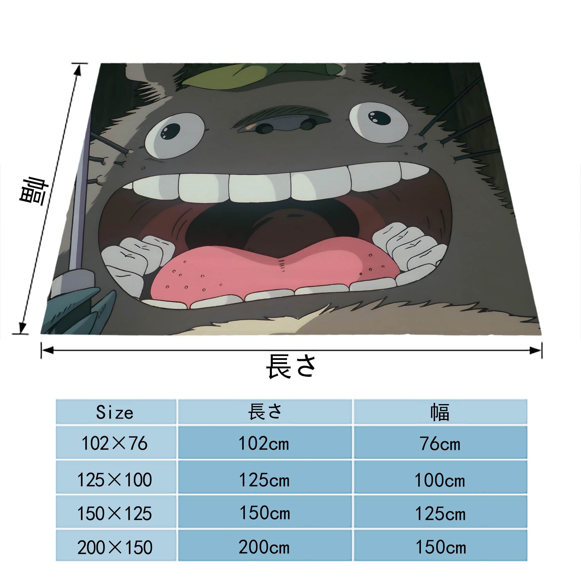 となりのトトロ 草壁メイ 草壁サツキ My Neighbor Totoro Satsuki Kusakabe Mei Kusakabe フランネルブランケット・多サイズ対応（横型）