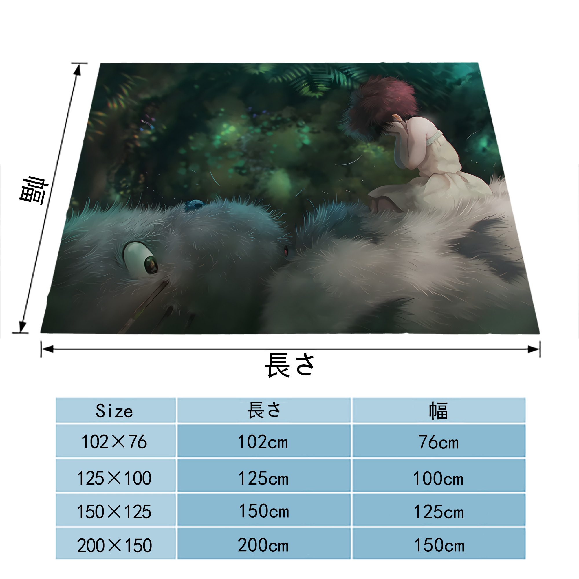 となりのトトロ 草壁メイ 草壁サツキ My Neighbor Totoro Satsuki Kusakabe Mei Kusakabe フランネルブランケット・多サイズ対応（横型）
