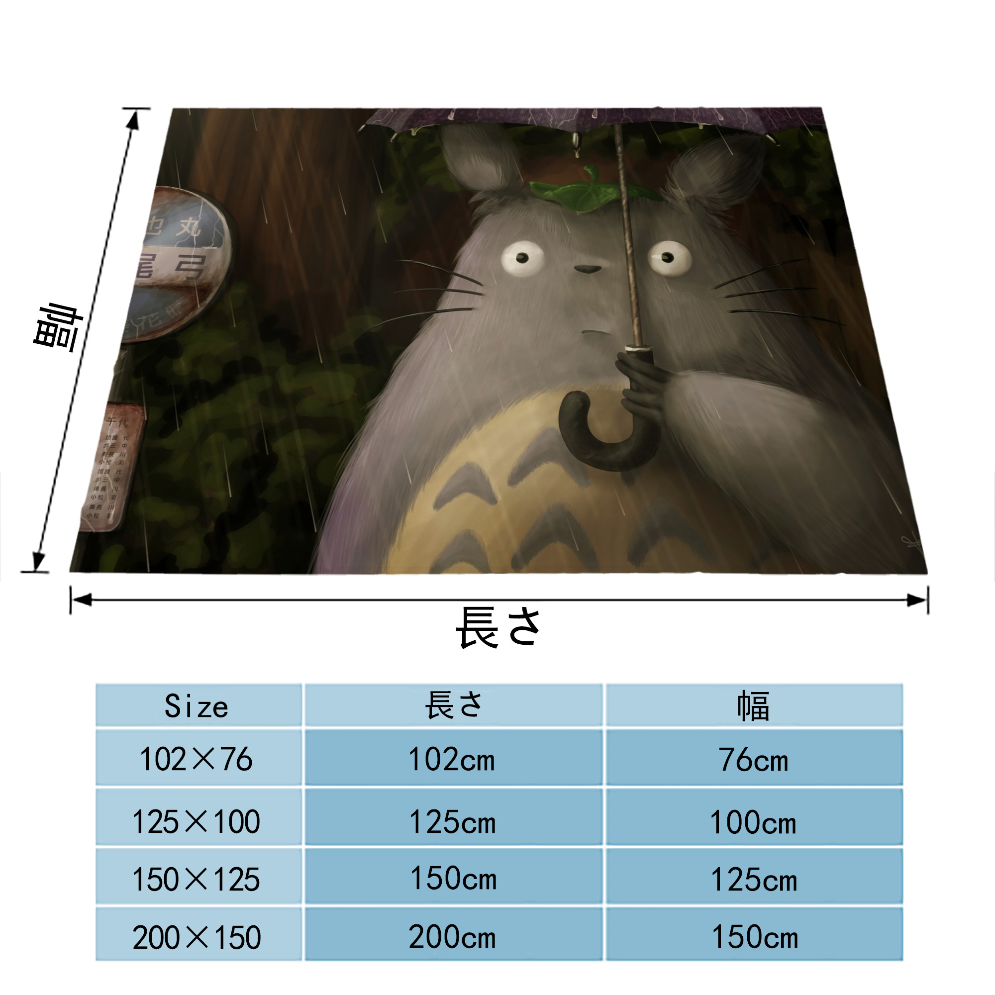 となりのトトロ 草壁メイ 草壁サツキ My Neighbor Totoro Satsuki Kusakabe Mei Kusakabe フランネルブランケット・多サイズ対応（横型）