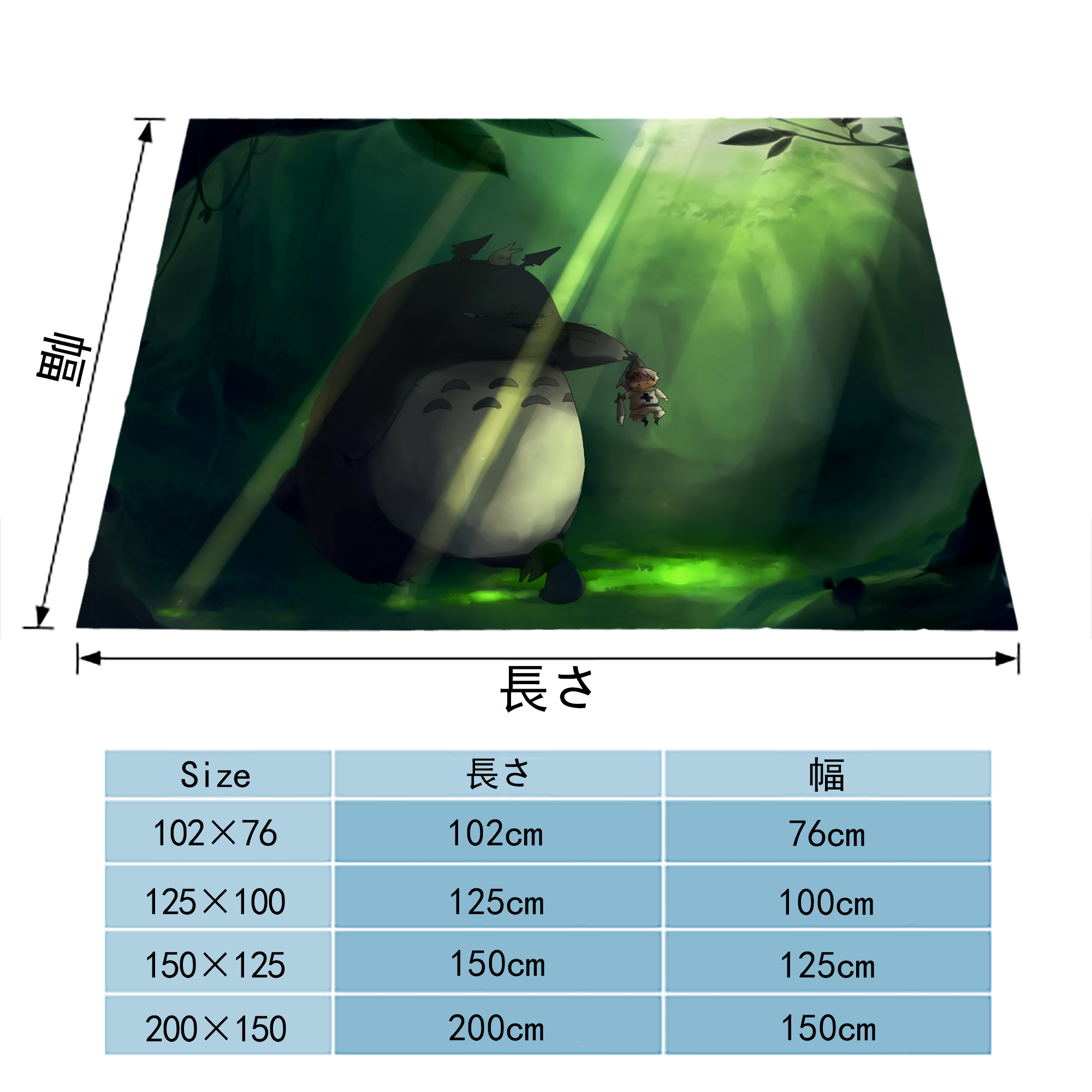となりのトトロ 草壁メイ 草壁サツキ My Neighbor Totoro Satsuki Kusakabe Mei Kusakabe フランネルブランケット・多サイズ対応（横型）