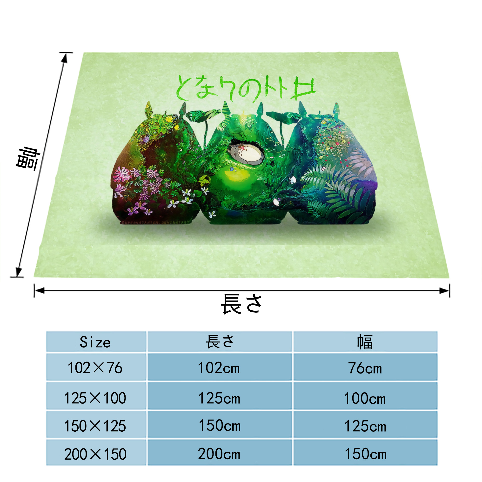 となりのトトロ 草壁メイ 草壁サツキ My Neighbor Totoro Satsuki Kusakabe Mei Kusakabe フランネルブランケット・多サイズ対応（横型）