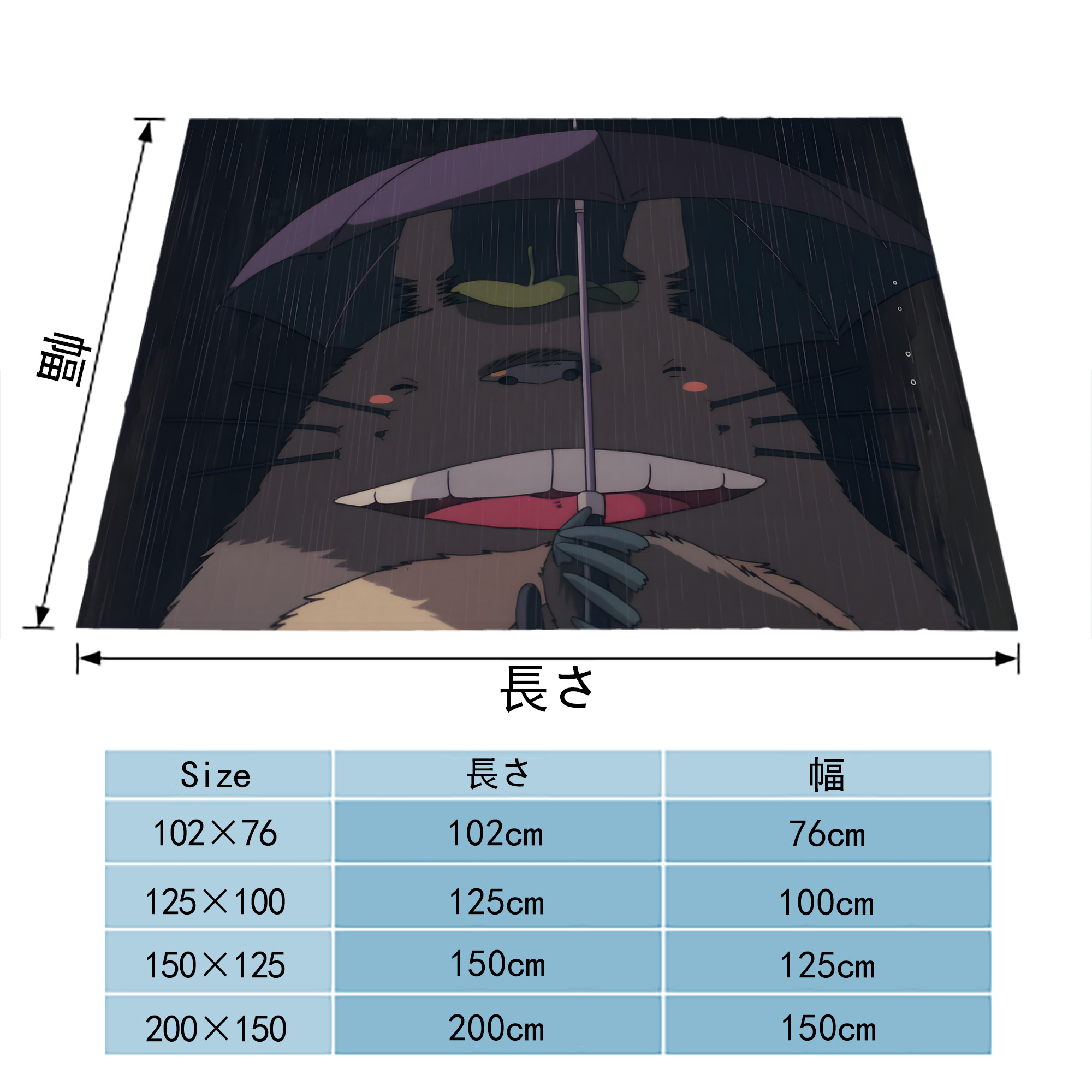 となりのトトロ 草壁メイ 草壁サツキ My Neighbor Totoro Satsuki Kusakabe Mei Kusakabe フランネルブランケット・多サイズ対応（横型）