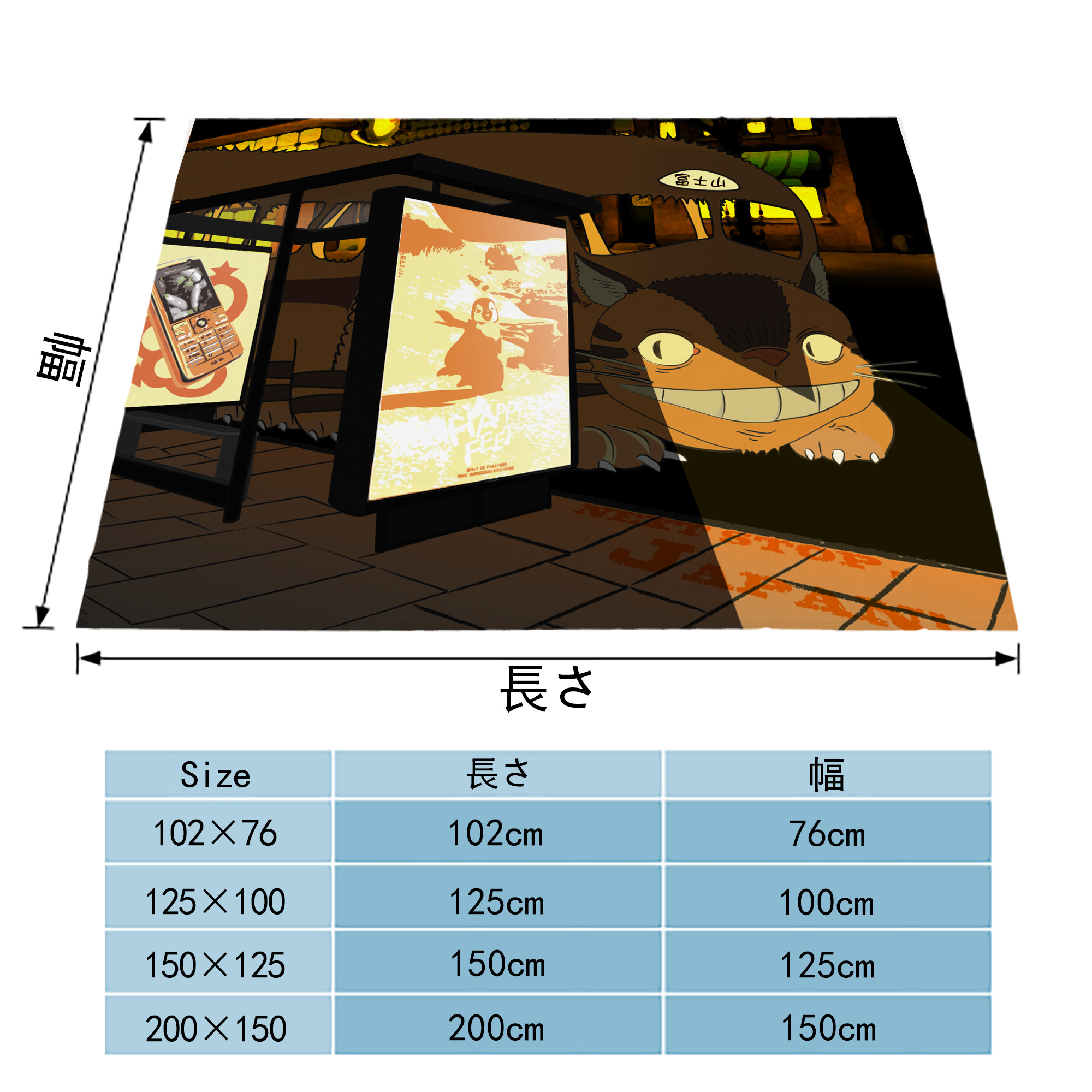 となりのトトロ 草壁メイ 草壁サツキ My Neighbor Totoro Satsuki Kusakabe Mei Kusakabe フランネルブランケット・多サイズ対応（横型）