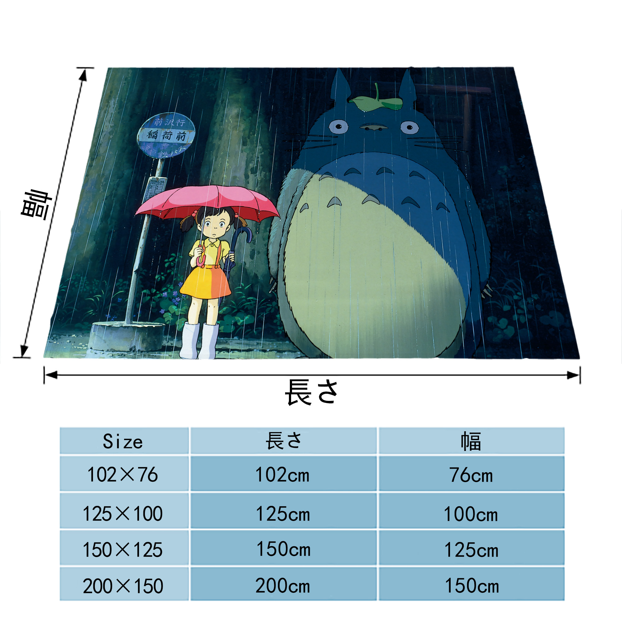となりのトトロ 草壁メイ 草壁サツキ My Neighbor Totoro Satsuki Kusakabe Mei Kusakabe フランネルブランケット・多サイズ対応（横型）