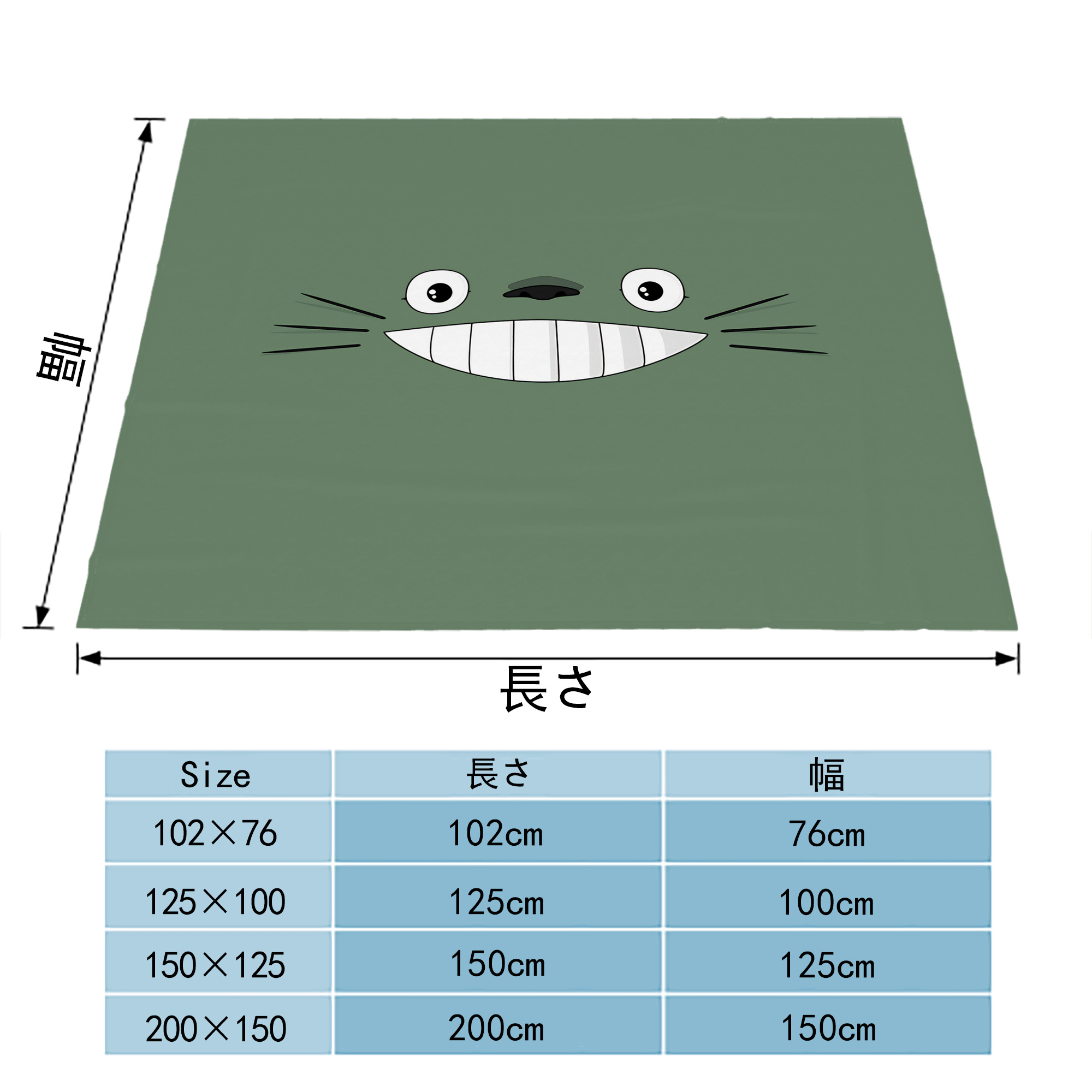 となりのトトロ 草壁メイ 草壁サツキ My Neighbor Totoro Satsuki Kusakabe Mei Kusakabe フランネルブランケット・多サイズ対応（横型）