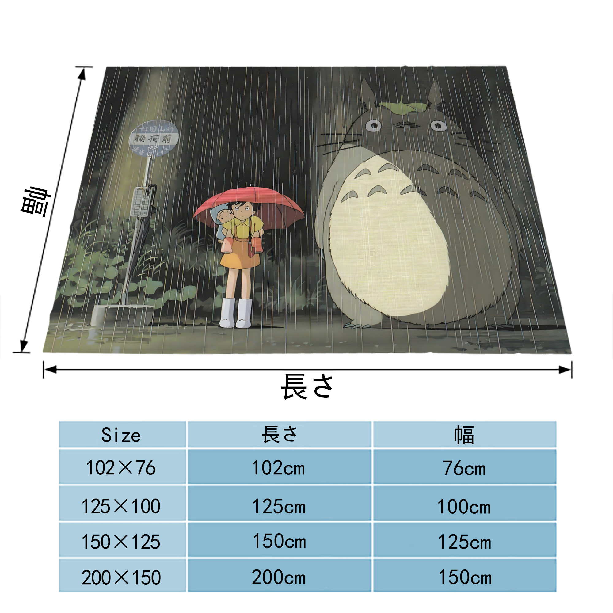 となりのトトロ 草壁メイ 草壁サツキ My Neighbor Totoro Satsuki Kusakabe Mei Kusakabe フランネルブランケット・多サイズ対応（横型）
