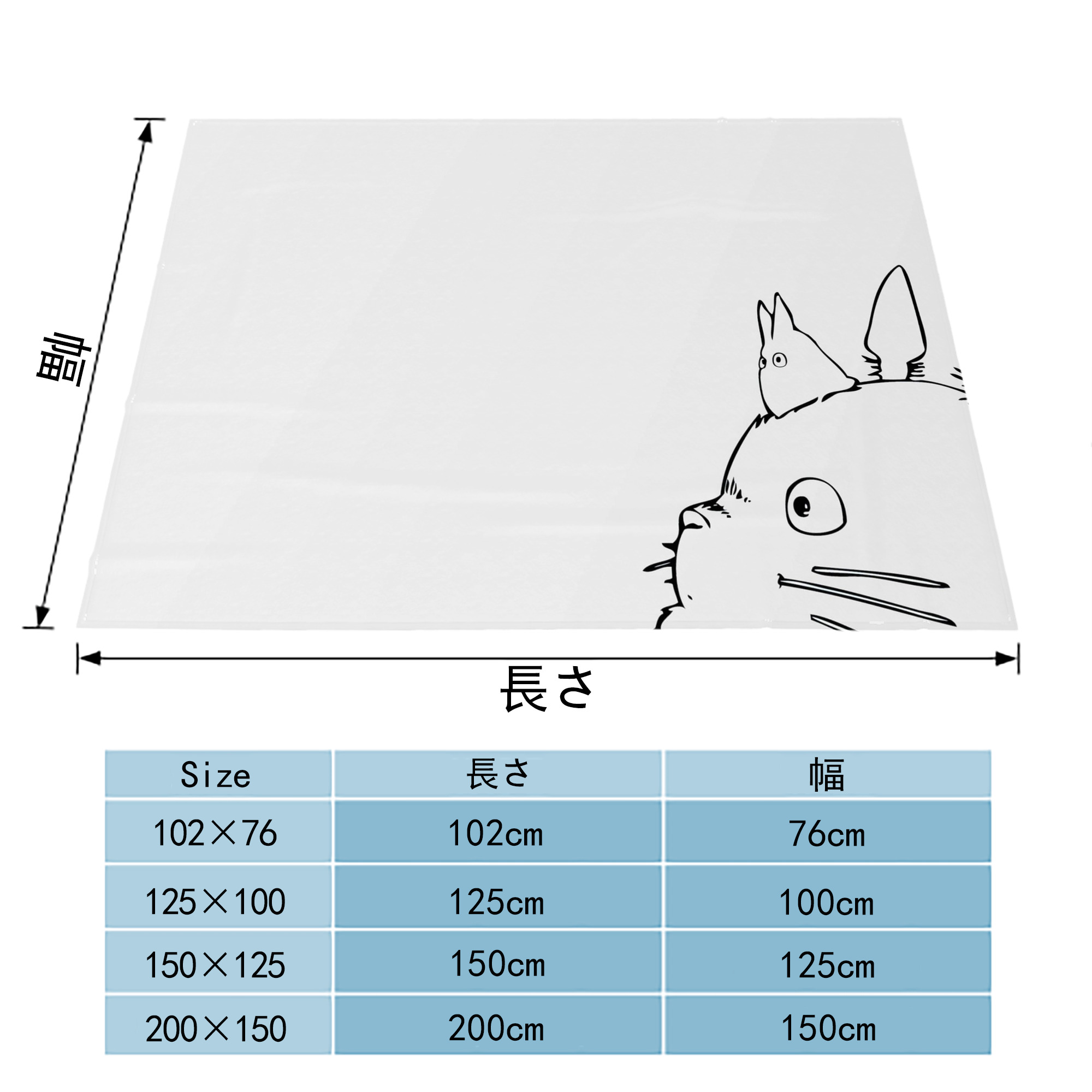 となりのトトロ 草壁メイ 草壁サツキ My Neighbor Totoro Satsuki Kusakabe Mei Kusakabe フランネルブランケット・多サイズ対応（横型）