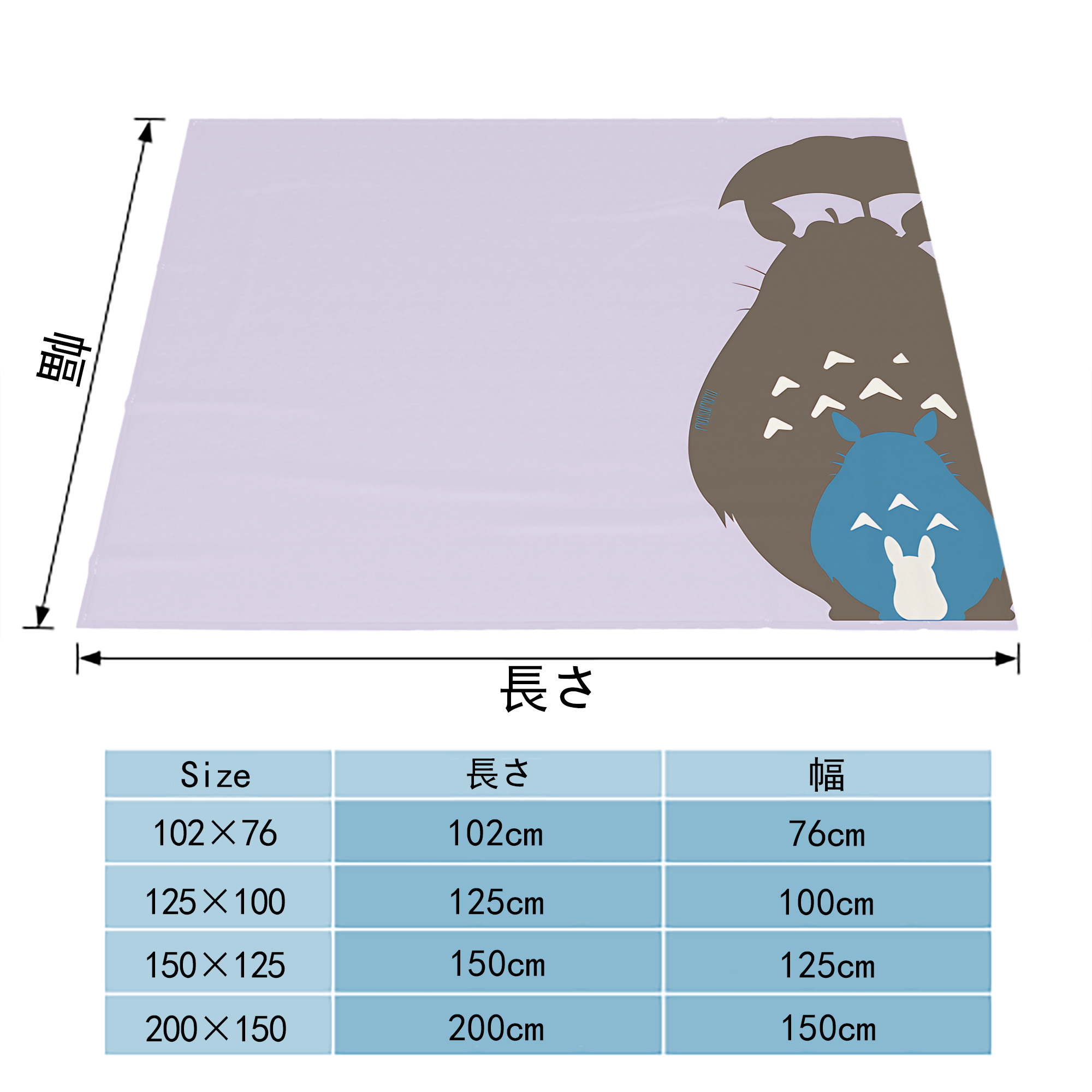 となりのトトロ 草壁メイ 草壁サツキ My Neighbor Totoro Satsuki Kusakabe Mei Kusakabe フランネルブランケット・多サイズ対応（横型）