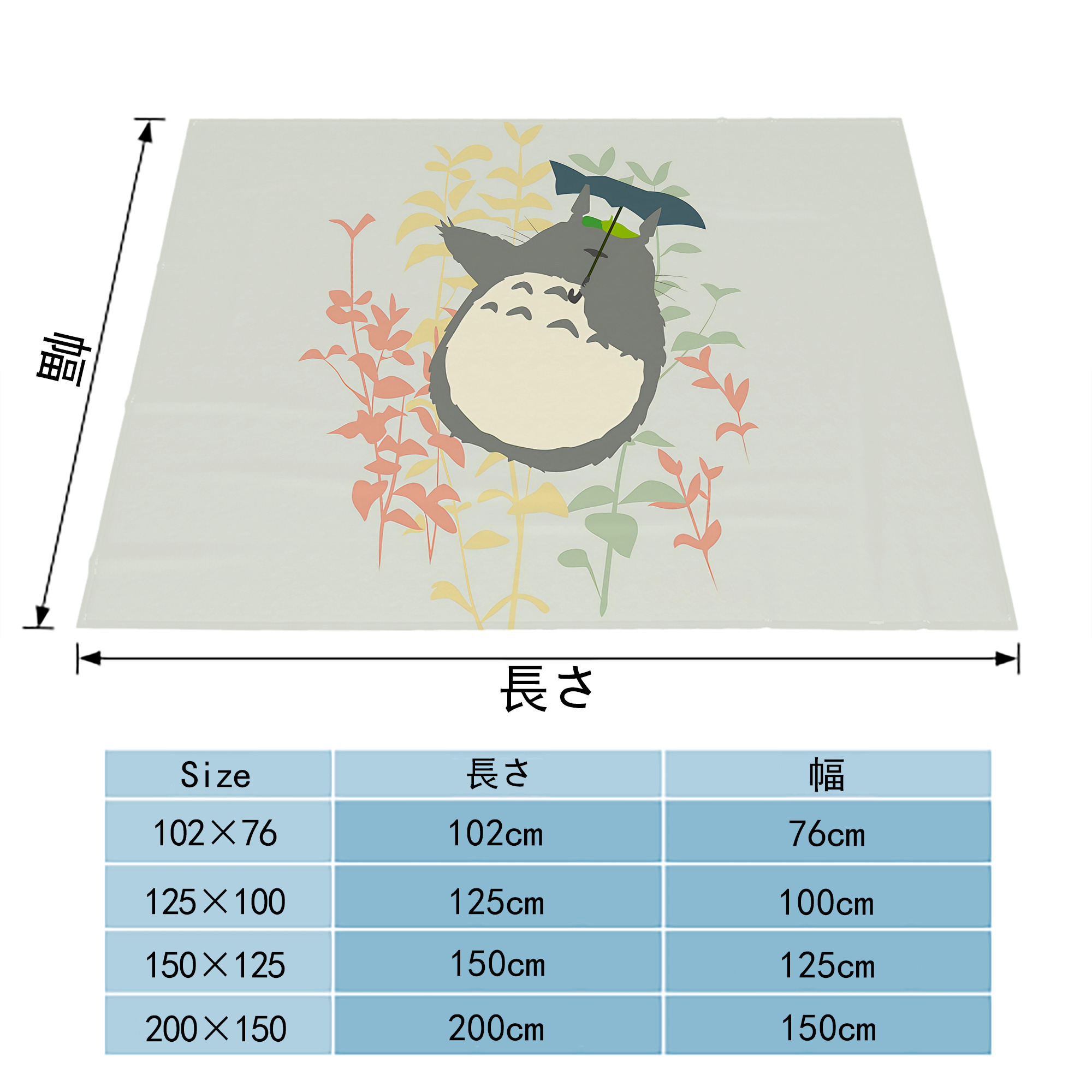 となりのトトロ 草壁メイ 草壁サツキ My Neighbor Totoro Satsuki Kusakabe Mei Kusakabe フランネルブランケット・多サイズ対応（横型）