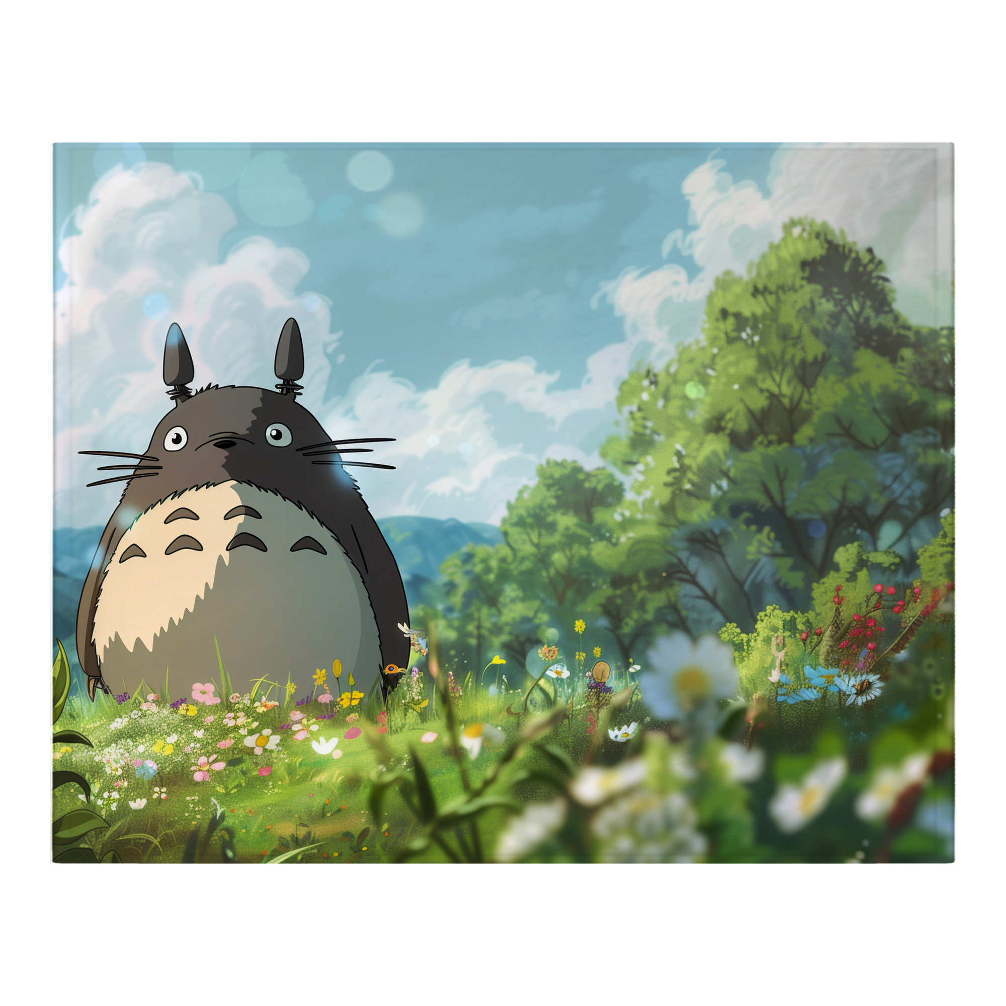 （画像用） となりのトトロ 草壁メイ 草壁サツキ My Neighbor Totoro Satsuki Kusakabe Mei Kusakabe フランネルブランケット・多サイズ対応（横型）