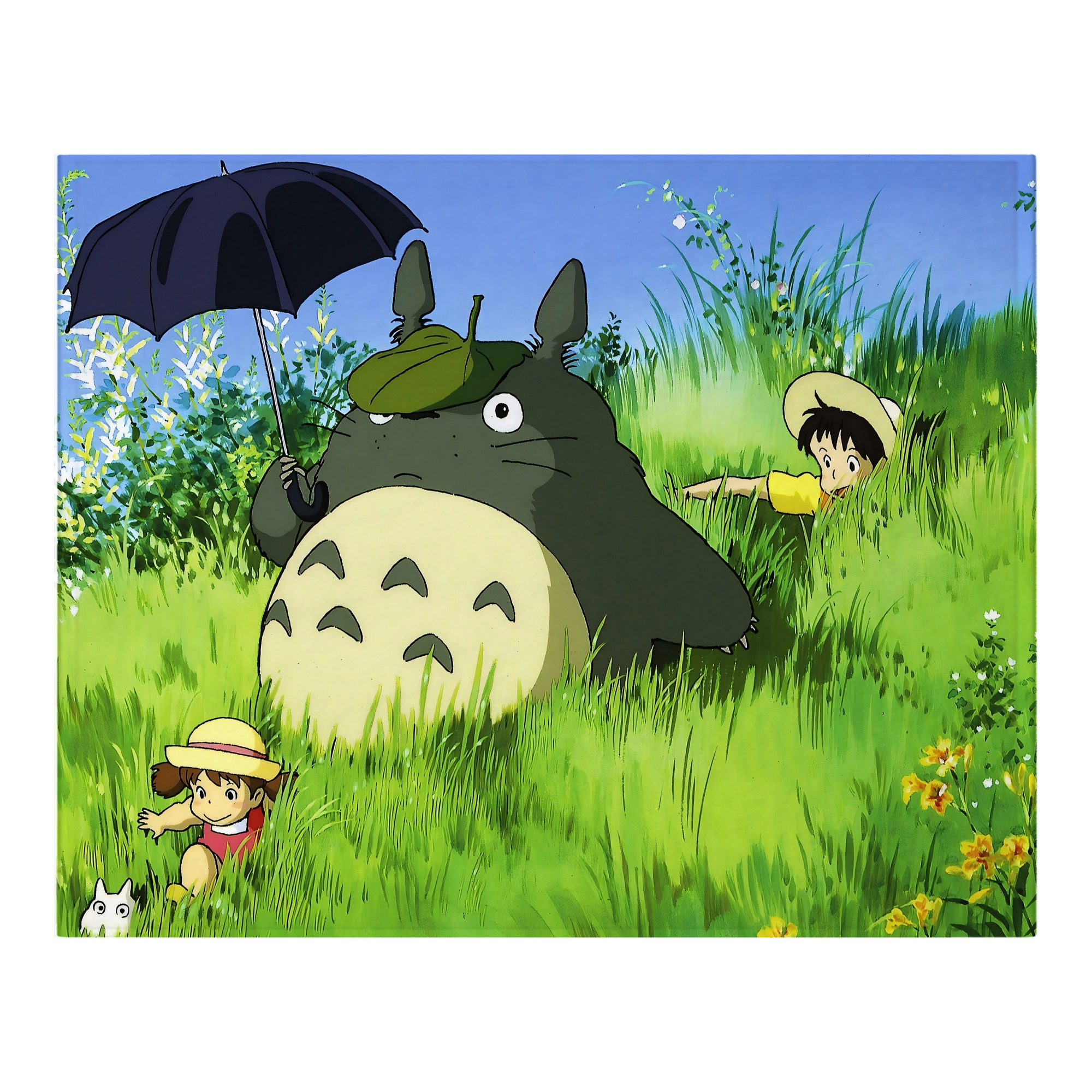 （画像用） となりのトトロ 草壁メイ 草壁サツキ My Neighbor Totoro Satsuki Kusakabe Mei Kusakabe フランネルブランケット・多サイズ対応（横型）