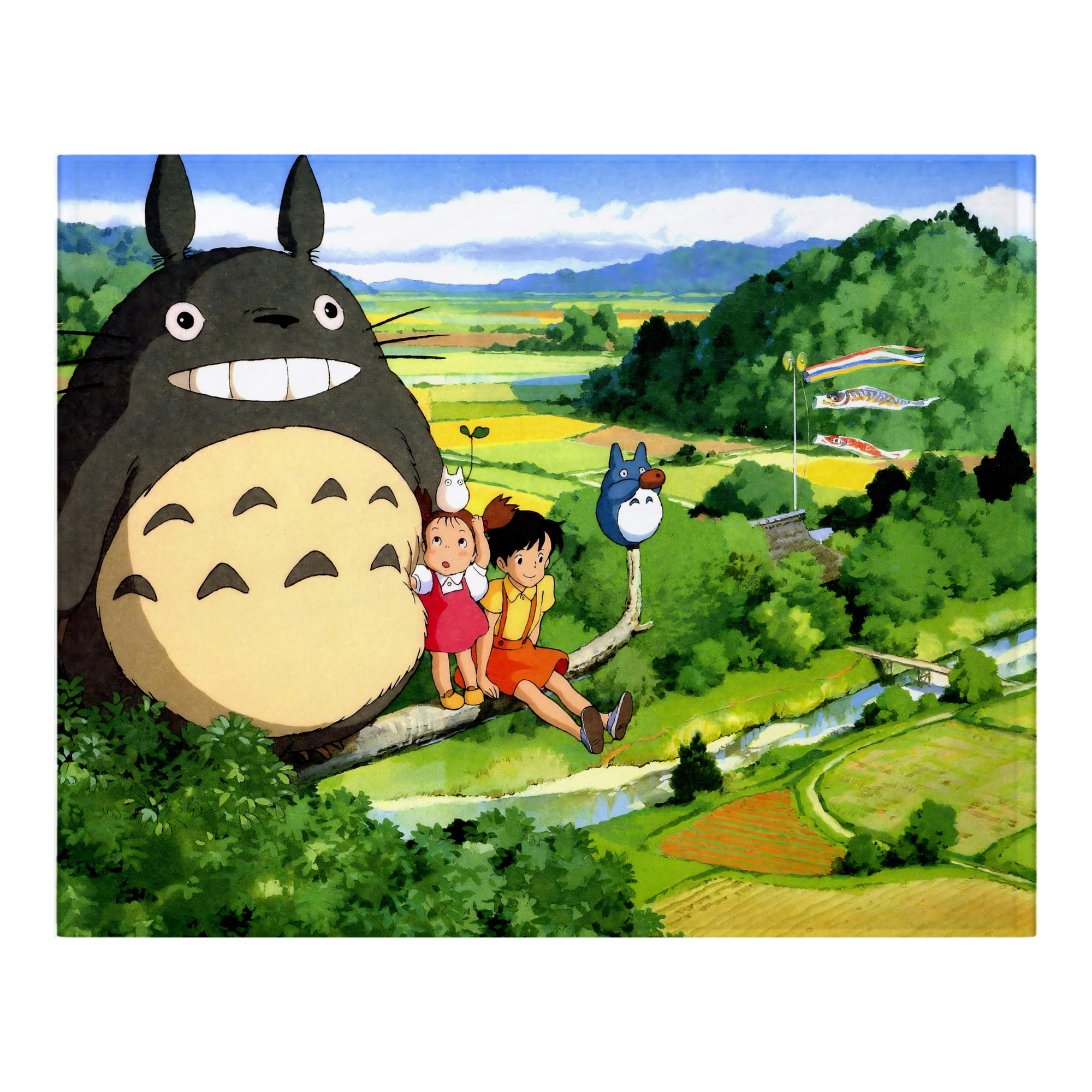（画像用） となりのトトロ 草壁メイ 草壁サツキ My Neighbor Totoro Satsuki Kusakabe Mei Kusakabe フランネルブランケット・多サイズ対応（横型）