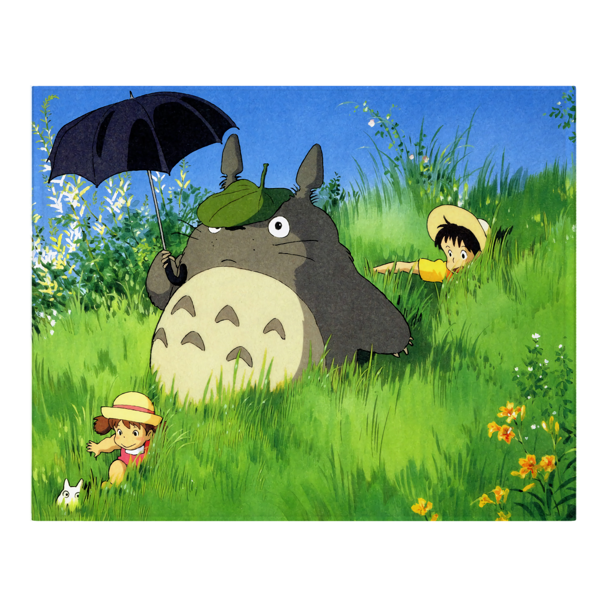 （画像用） となりのトトロ 草壁メイ 草壁サツキ My Neighbor Totoro Satsuki Kusakabe Mei Kusakabe フランネルブランケット・多サイズ対応（横型）
