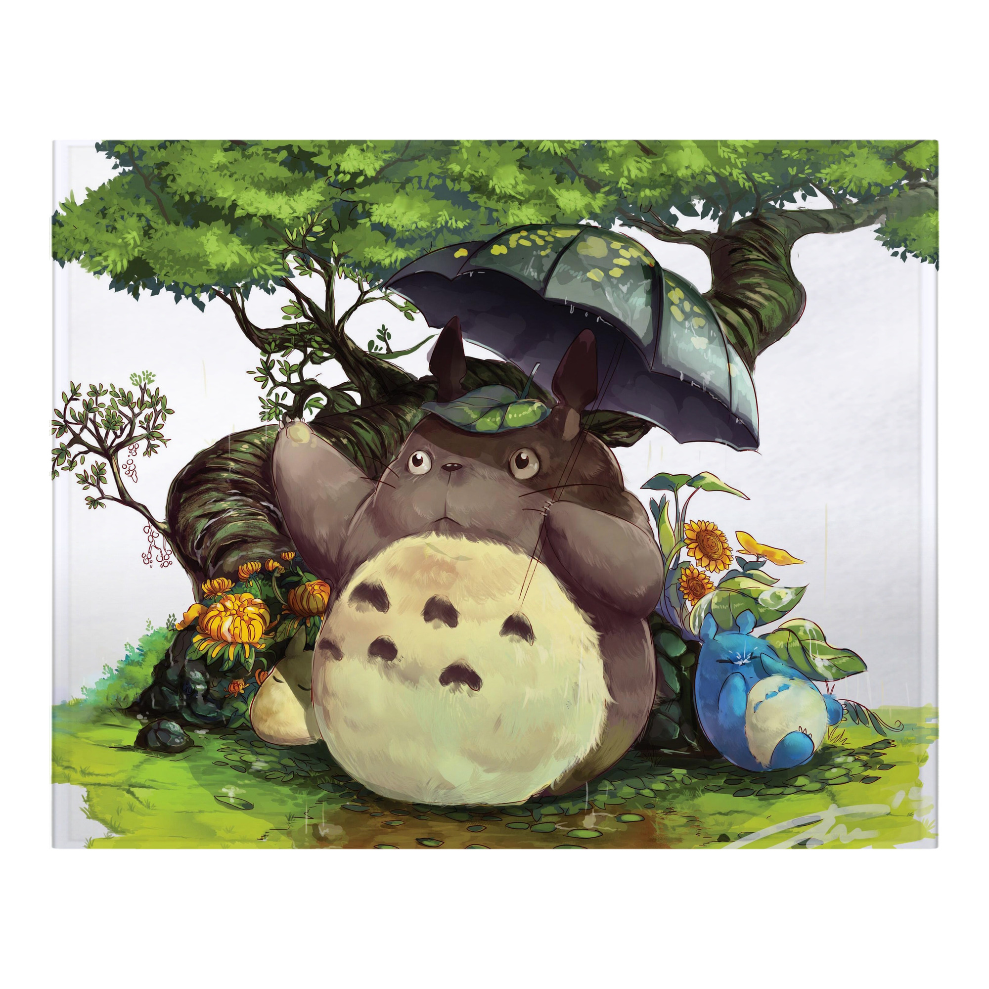 （画像用） となりのトトロ 草壁メイ 草壁サツキ My Neighbor Totoro Satsuki Kusakabe Mei Kusakabe フランネルブランケット・多サイズ対応（横型）