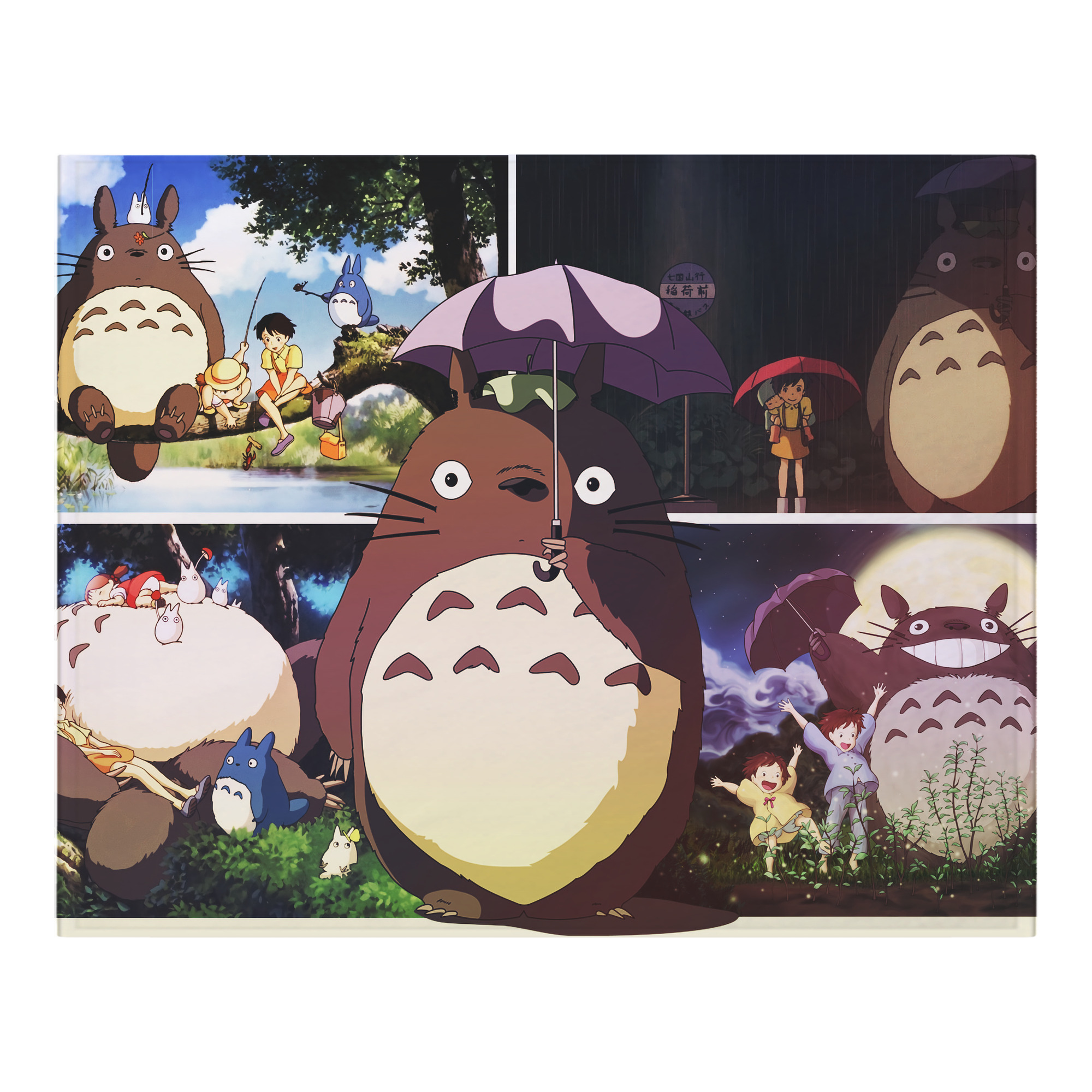 （画像用） となりのトトロ 草壁メイ 草壁サツキ My Neighbor Totoro Satsuki Kusakabe Mei Kusakabe フランネルブランケット・多サイズ対応（横型）