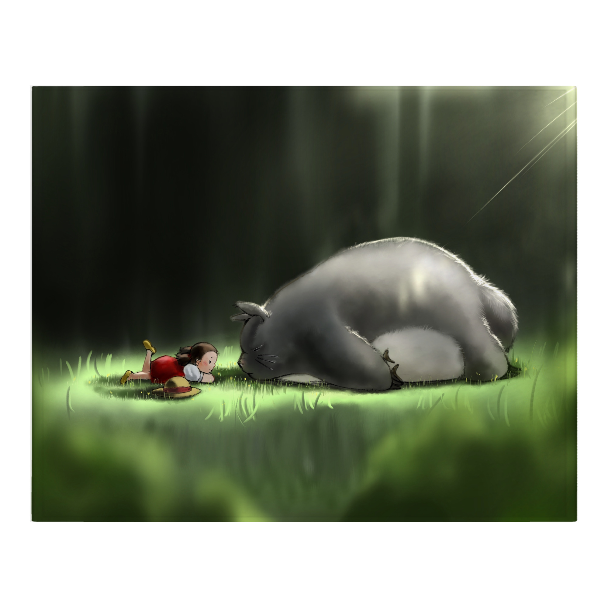 （画像用） となりのトトロ 草壁メイ 草壁サツキ My Neighbor Totoro Satsuki Kusakabe Mei Kusakabe フランネルブランケット・多サイズ対応（横型）