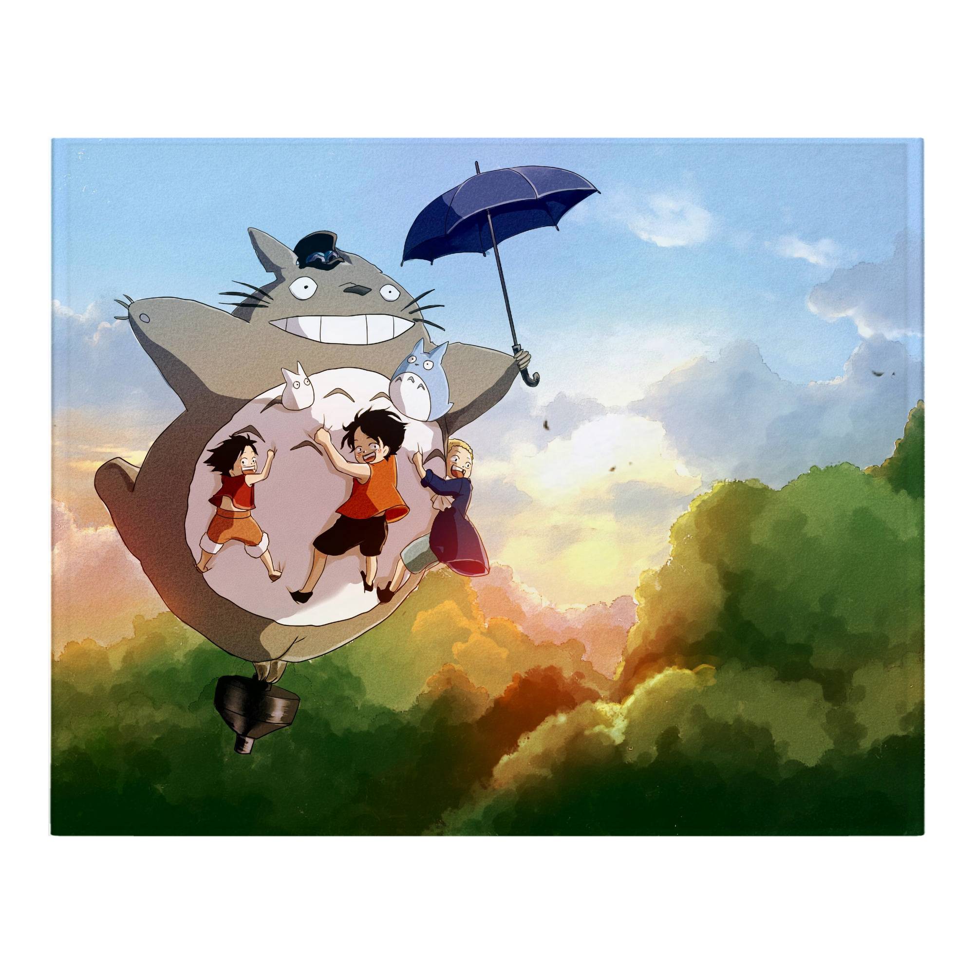 （画像用） となりのトトロ 草壁メイ 草壁サツキ My Neighbor Totoro Satsuki Kusakabe Mei Kusakabe フランネルブランケット・多サイズ対応（横型）