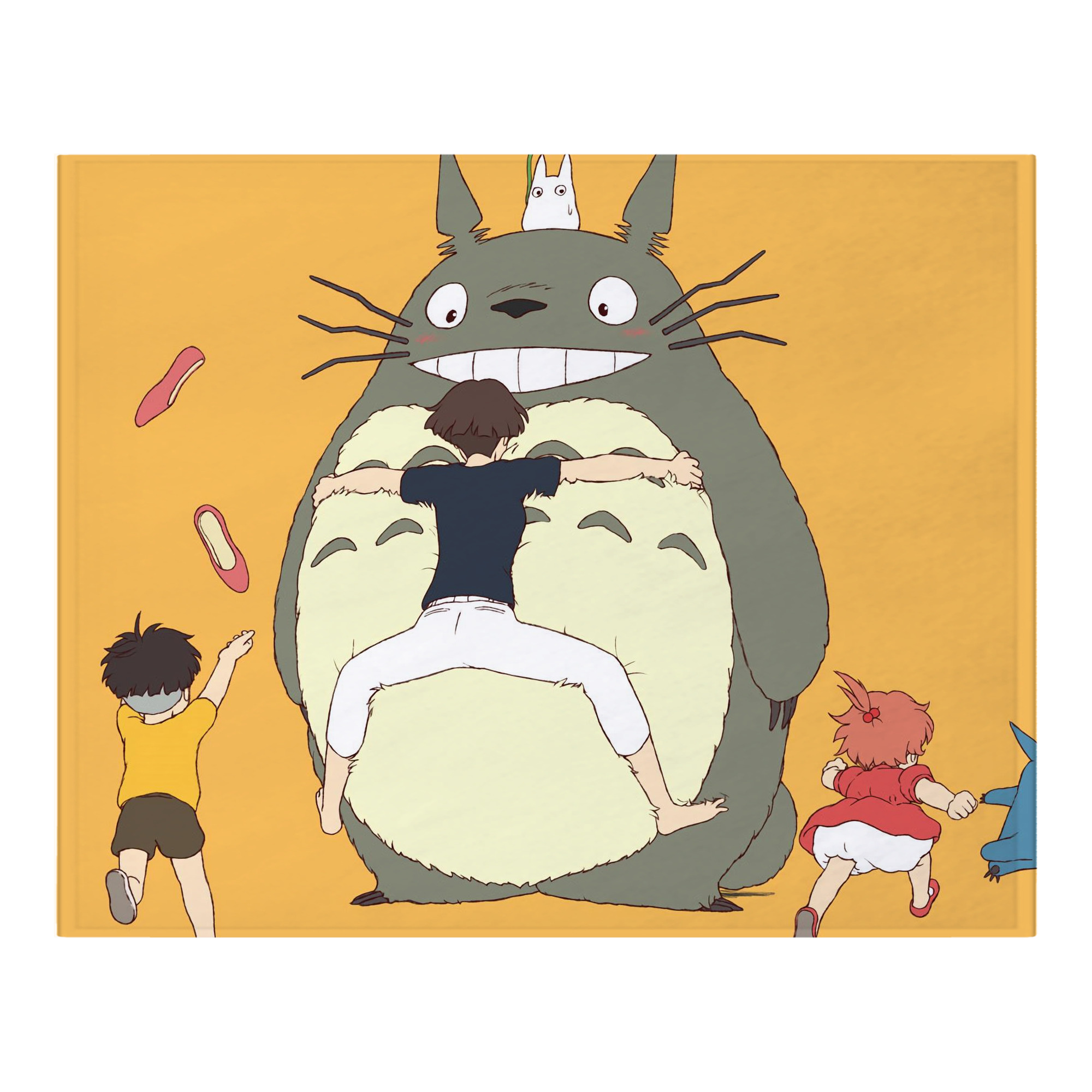 （画像用） となりのトトロ 草壁メイ 草壁サツキ My Neighbor Totoro Satsuki Kusakabe Mei Kusakabe フランネルブランケット・多サイズ対応（横型）