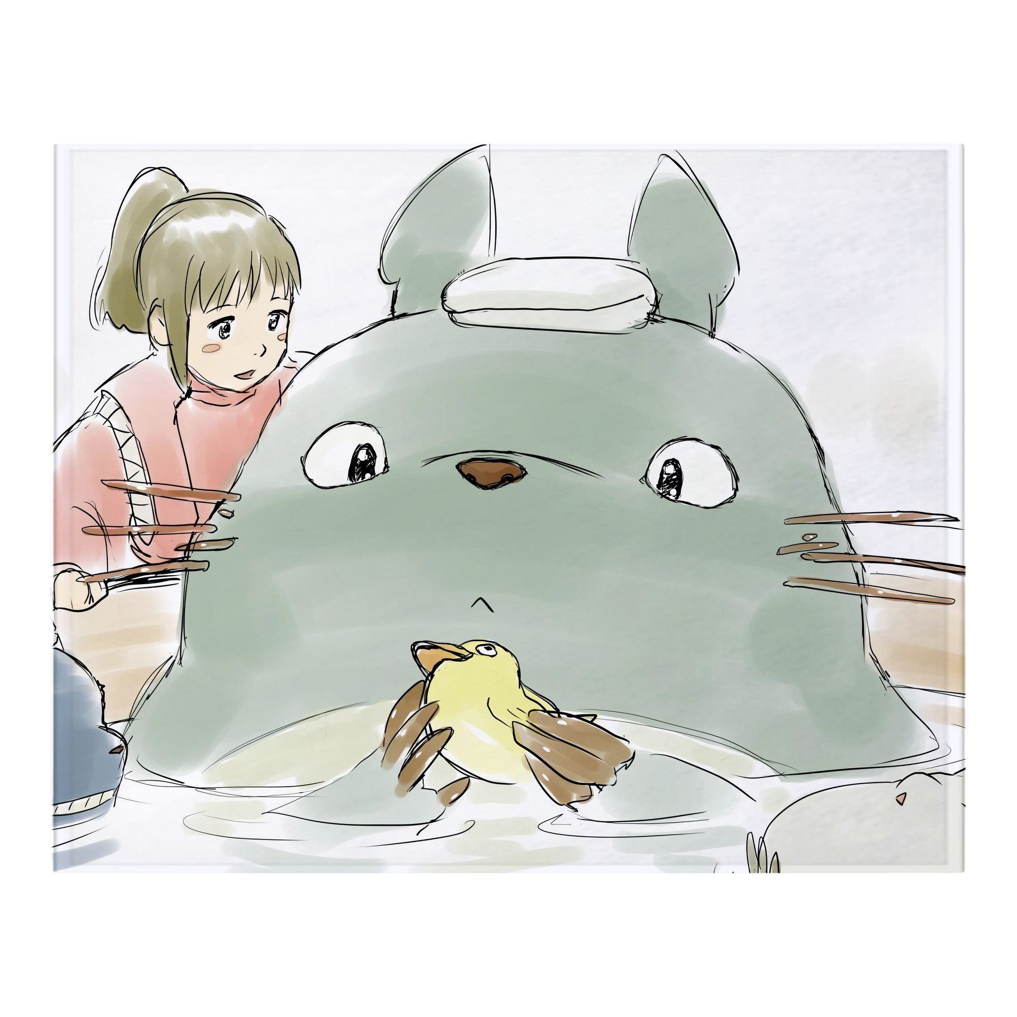 （画像用） となりのトトロ 草壁メイ 草壁サツキ My Neighbor Totoro Satsuki Kusakabe Mei Kusakabe フランネルブランケット・多サイズ対応（横型）