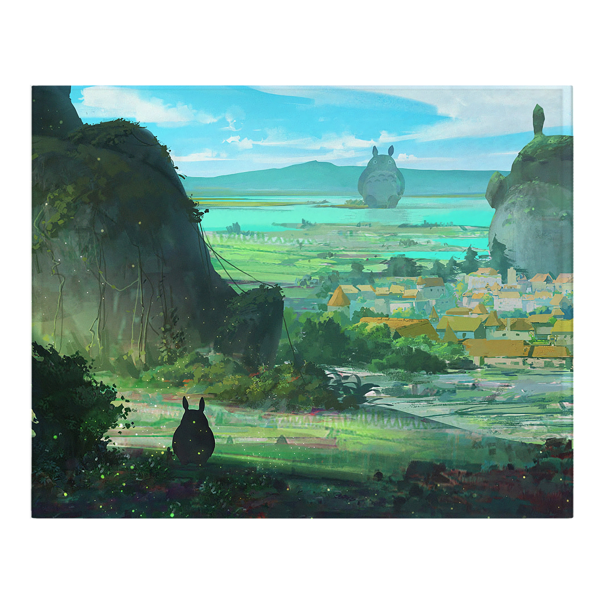 （画像用） となりのトトロ 草壁メイ 草壁サツキ My Neighbor Totoro Satsuki Kusakabe Mei Kusakabe フランネルブランケット・多サイズ対応（横型）