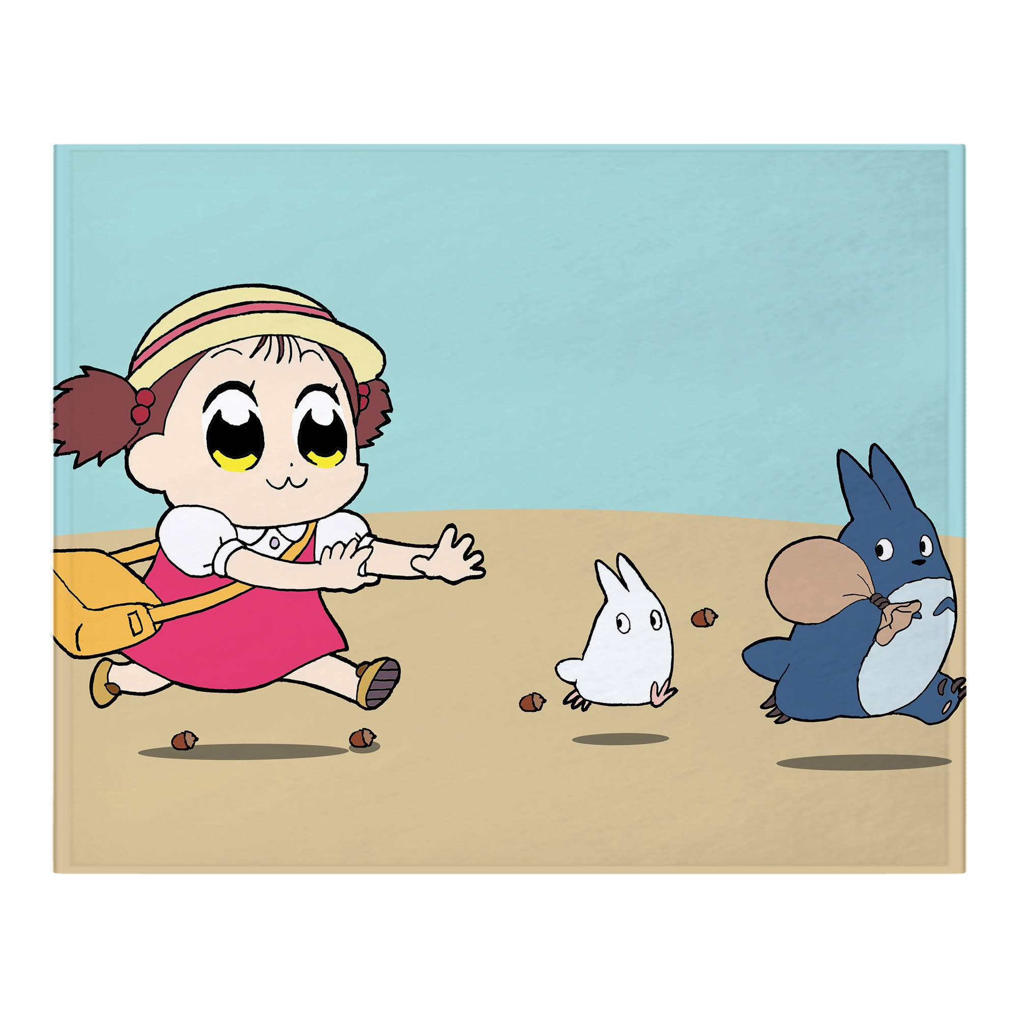 （画像用） となりのトトロ 草壁メイ 草壁サツキ My Neighbor Totoro Satsuki Kusakabe Mei Kusakabe フランネルブランケット・多サイズ対応（横型）